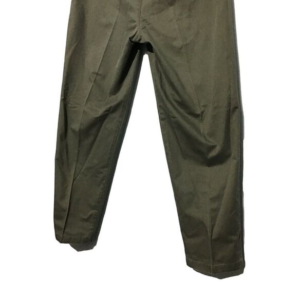 Dockers Women's Classic Fit Green Pleated Cotton Pants Size 12 - Picture 6 of 10